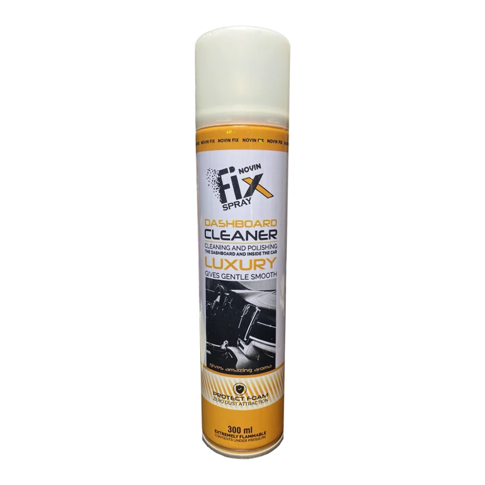 اسپری Dashboard Cleaner نوین فیکس ۳۰۰ میلی‌لیتری | مناسب برای براق‌کردن، خوشبو کردن و محافظت از داشبورد خودرو در برابر آفتاب