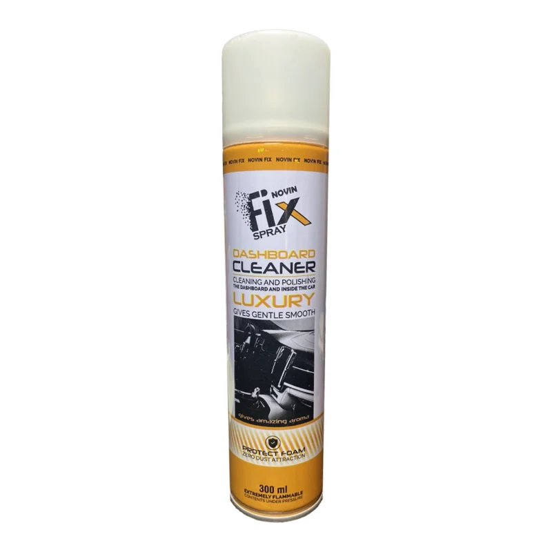 اسپری Dashboard Cleaner نوین فیکس ۳۰۰ میلی‌لیتری | مناسب برای براق‌کردن، خوشبو کردن و محافظت از داشبورد خودرو در برابر آفتاب