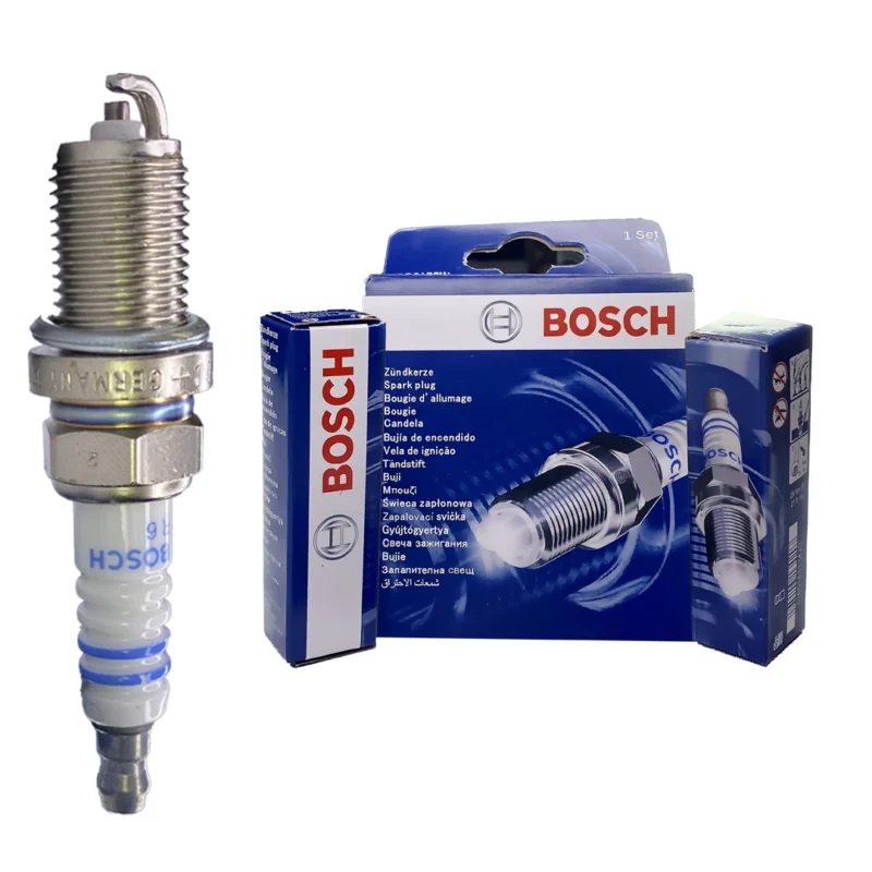 شمع بوش BOSCH FR7DC تک پلاتین پایه کوتاه ساخت آلمان مناسب پژو و رنو