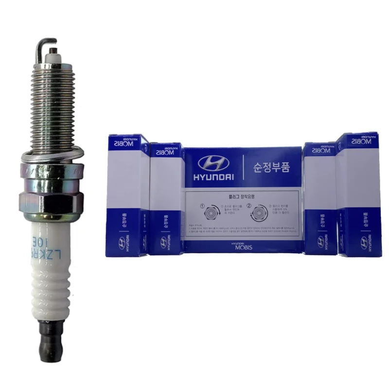 شمع موبیس هیوندای NGK یورو 4 مدل LZKR6B-10E جعبه آبی هیوندای MOBIS 18855-10060